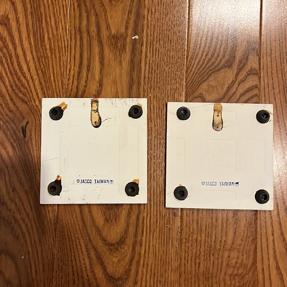 Jasco Christmas Ceramic tile trivets girl baking boy carrying wood - Picture 5 of 7